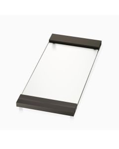 Decor Walther Contempo Rectangular Tray Dark Metal Matte