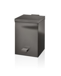 Decor Walther Cube Pedal Wastepaper Bin Dark Metal