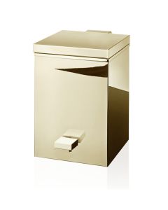 Decor Walther Cube Pedal Wastepaper Bin Goldplated