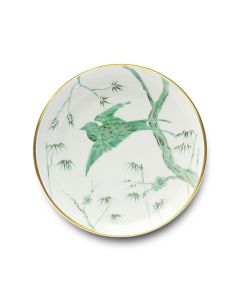 Envol Dinner Plate with Green Boarder