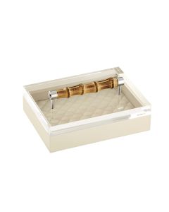 Frida Large Rectangular Box with Bamboo Handle