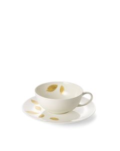 Golden Leaf Teacup & Saucer