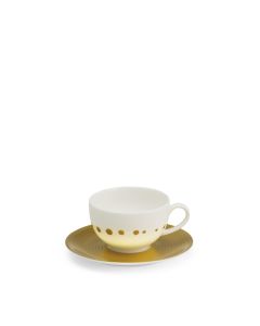 Golden Pearls Espresso Cup & Saucer Round