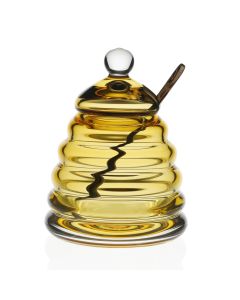 Honeycomb Honey Jar & Spoon
