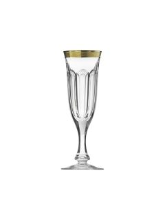 Lady Hamilton Etched & Gilded Band Champagne Flute