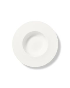 Pure White Wide Rim Large Deep Plate