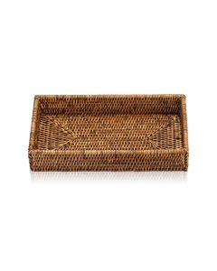 Decor Walther Rattan Rectangular Tray Dark