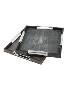 Roma Square Tray, Real Shagreen