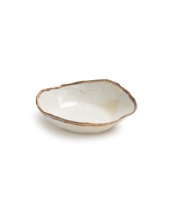 Soup Plate, Yellow Gold Rim