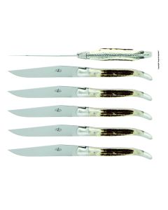 Steak Knives with Staghorn Handle (Set of 6)