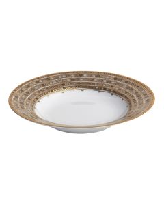 Syracuse Taupe Rim Soup Plate