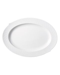 White Wave Small Oval Platter