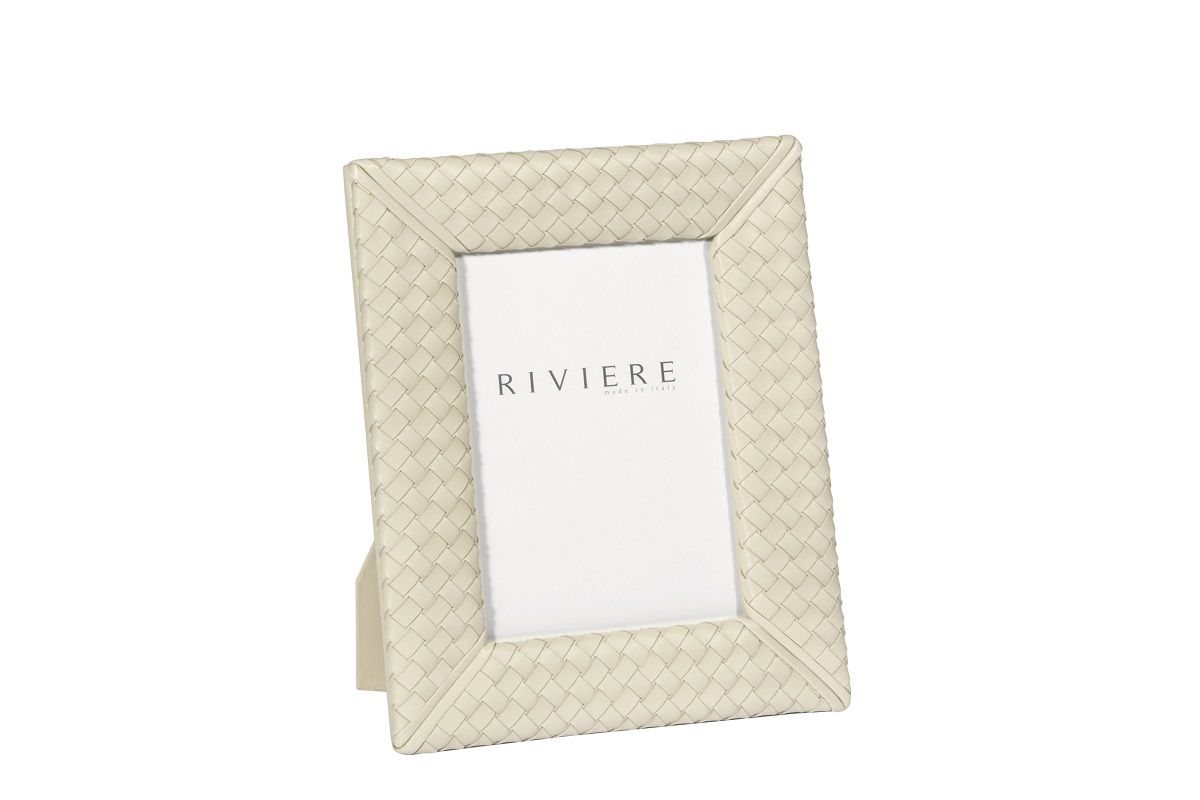 Nora Medium Handwoven Leather Picture Frame