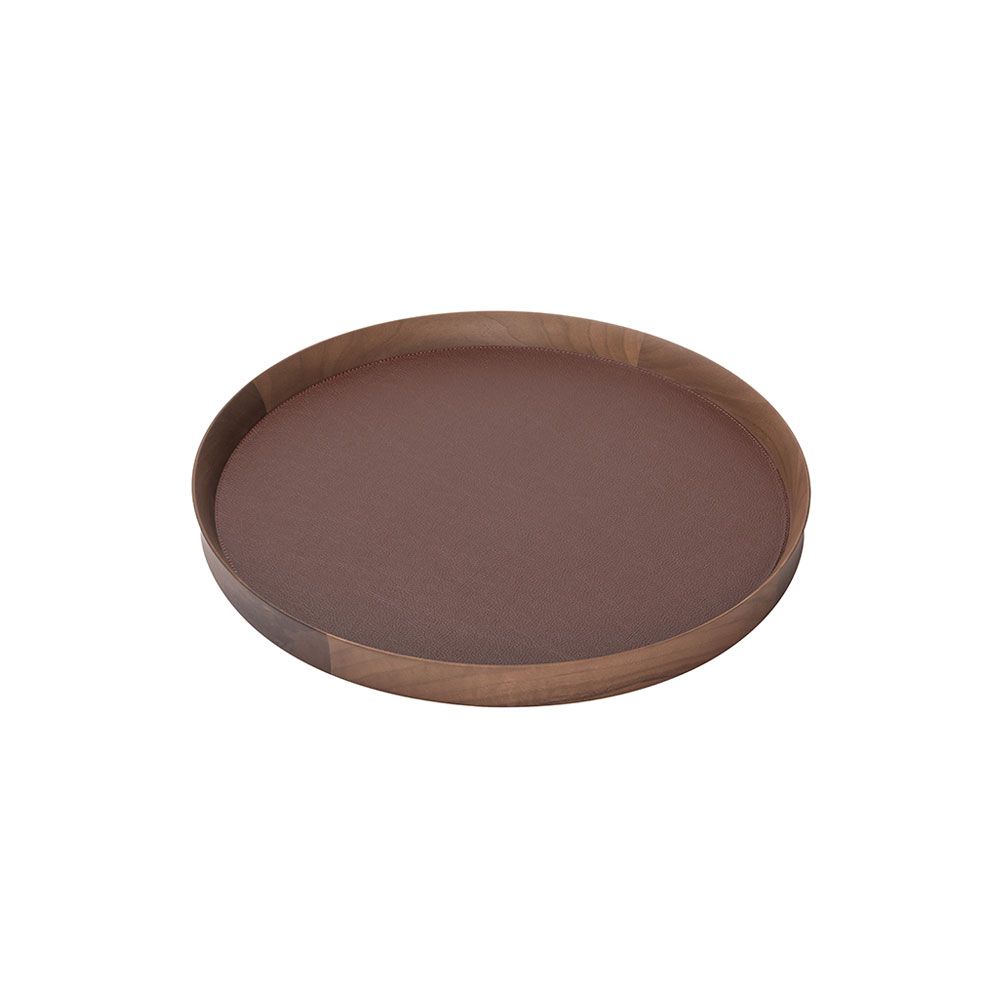 GioBagnara x Poltrona Frau Round Leather Tray Medium