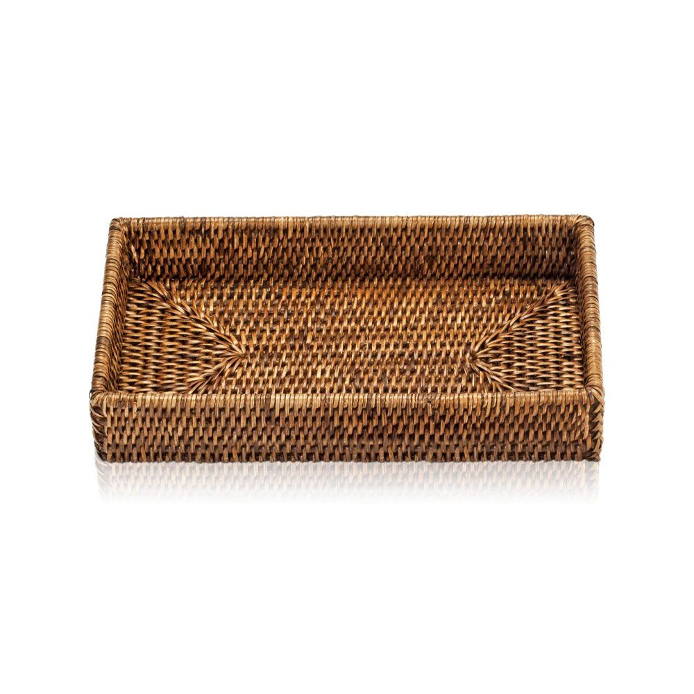 Decor Walther Rattan Rectangular Tray Dark
