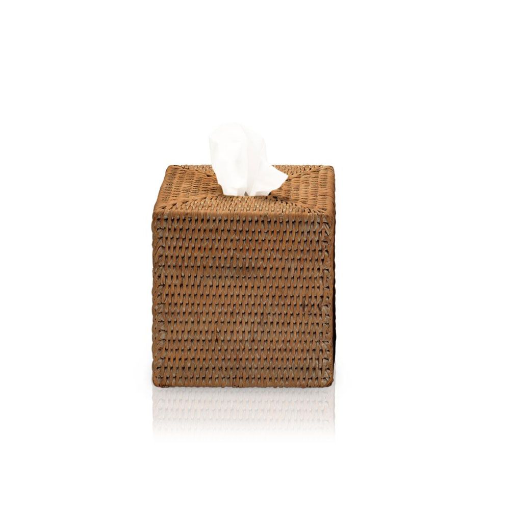 Decor Walther Rattan Tissue Box Dark